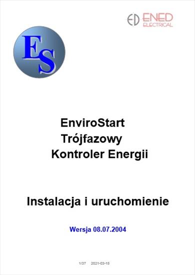 ZZZ Okładki - Ened Electrical - EnviroStart Trójfazowy Kontroler Energii - Instalacja I Uruchomienie -2004.jpg